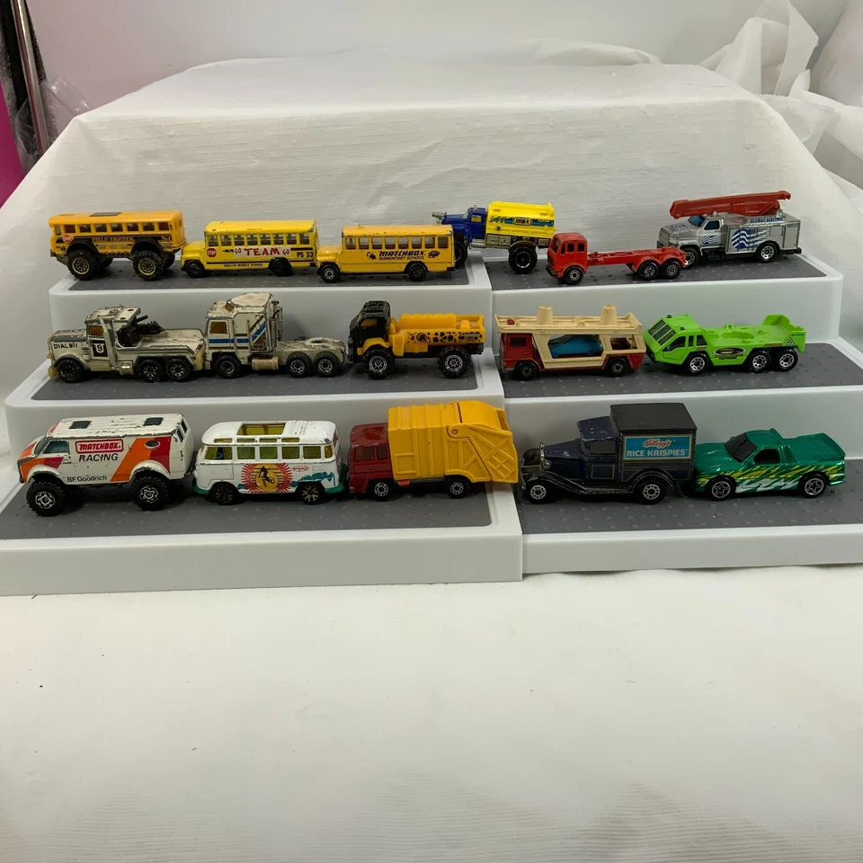 Lot of 16 Matchbox Chevy School Bus Peterbilt Volkswagen Parts Restore Die Cast - Image 4 of 4
