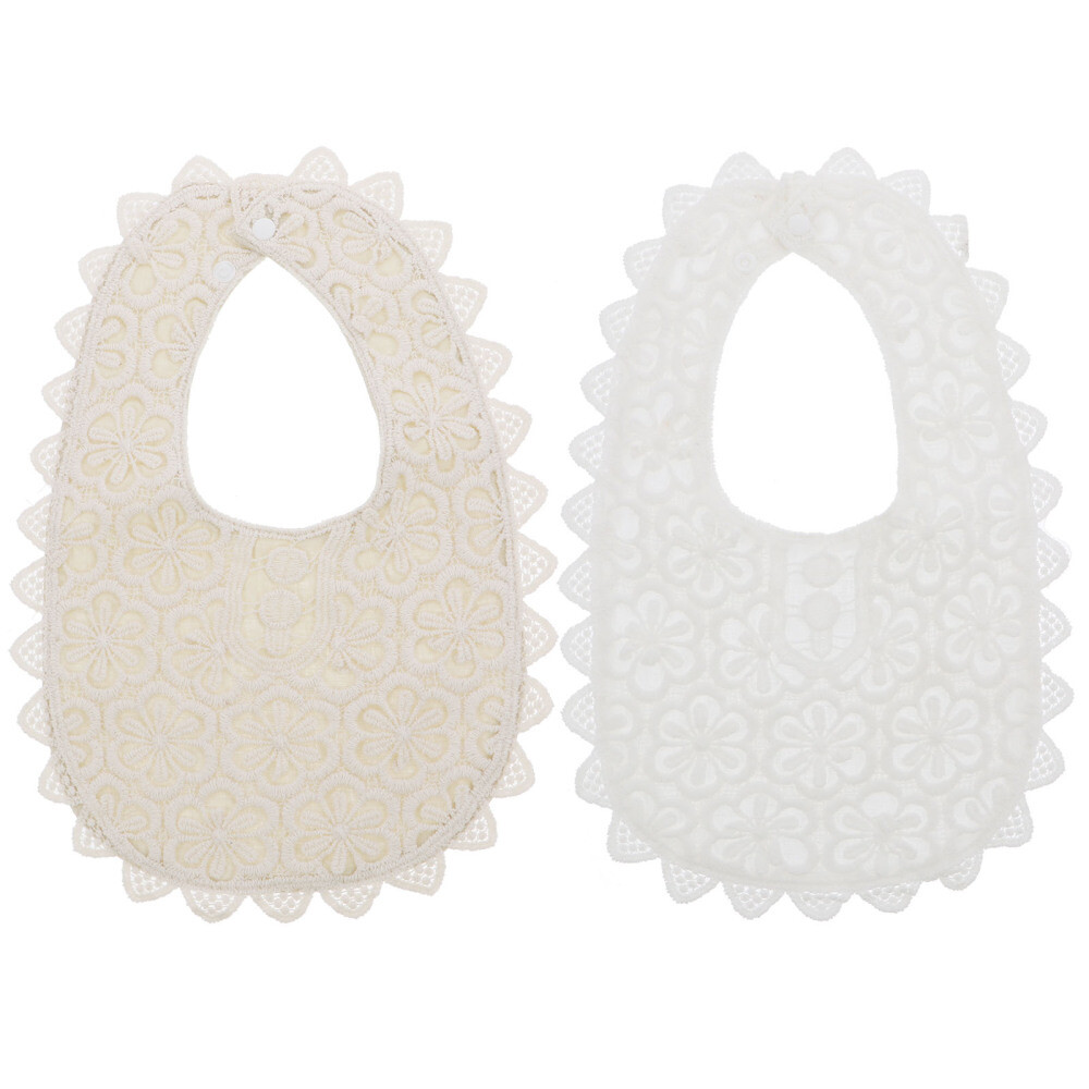 2pcs Baby Speichel Lätzchen Aufstoßen Spuck Kleidung Weiß Lätzchen Für Baby