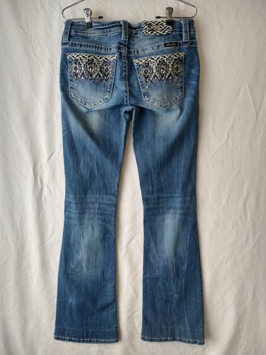 Miss Me Mid Rise Boot Womens Size 28 Dark Wash Low Rise Denim Jeans - Picture 6 of 10