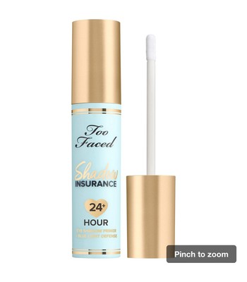 Too Faced Shadow Insurance 24-Hour Eyeshadow Primer, Full Size 0.2oz/6mL, NEW