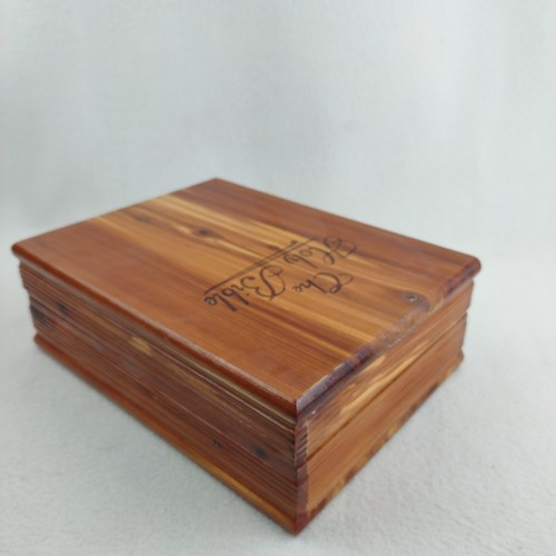 Vintage Holy Bible Protestant Memorial Edition Concordance 1976 Cedar Wood Case - Picture 21 of 24