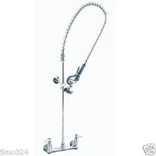 AA Faucet 8" Wall Mount Heavy Duty Pre-Rinse Faucet