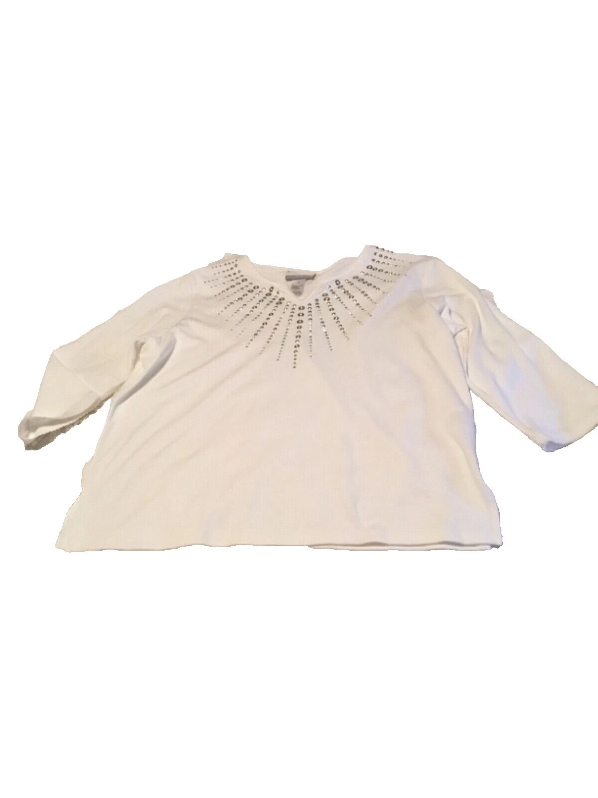 Camiseta blanca de poliéster Alfred Dunner para Mujeres