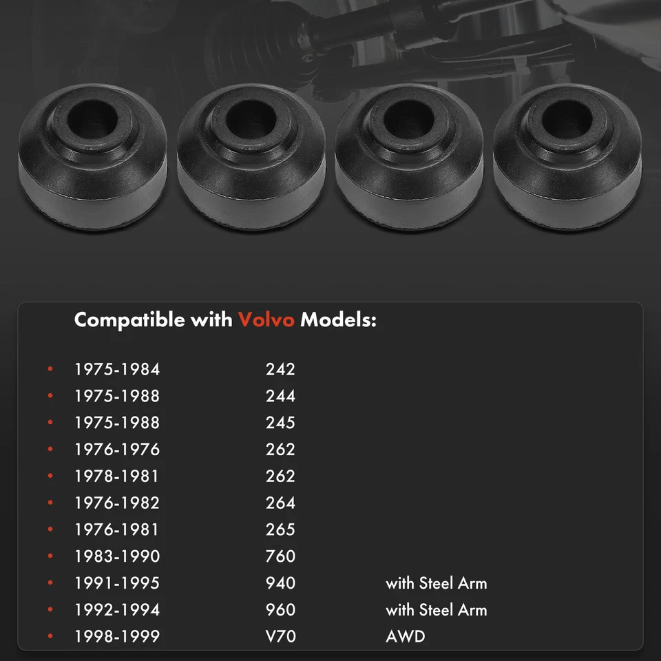 2 conjuntos de bucha de ligação de barra oscilante frontal/traseira para VOLVO 242 1975-1984 244 245 262 760 - Imagem 2 de 4