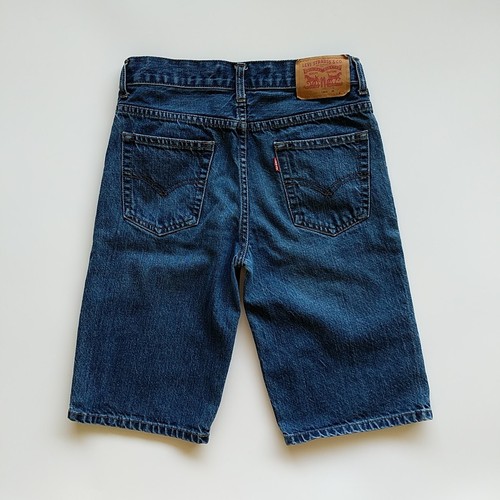 Levi's 505 Regular Denim Shorts Boy's Size 12 Regular Zip Fly 100% Cotton Blue - Picture 2 of 12