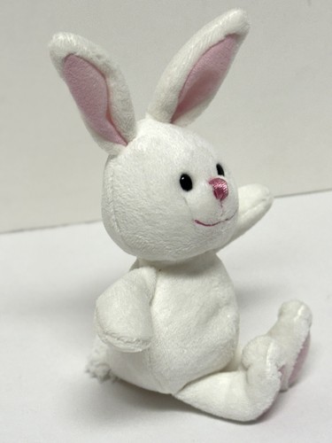 Vintage Gund Bunny Beans White Rabbit Plush 7” Stuffed Animal Pink Ears 020968 - Picture 5 of 8