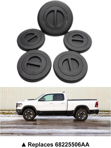 Wheel/Gooseneck Bed Plug Covers Kit For 2014-2019 Ram 2500 3500 5th 68225506AA - Picture 7 of 11