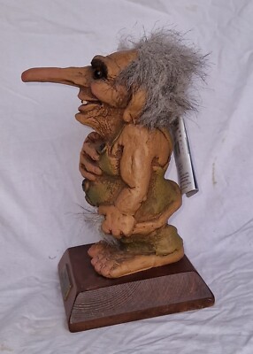 Figurine statue troll nyform made norway neuf n° 186 ? Figure vintage 15 cm