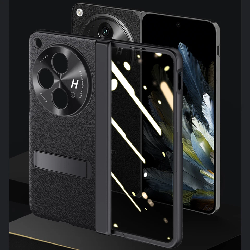 For OnePlus Open Magnetic Kickstand Hinge Protective Case with Screen Protector - Image 3 of 4