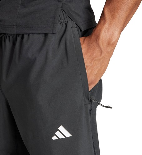 adidas Essentials Mens Training Trackpants Black Gym Elasticated Training Pants - Picture 3 of 5