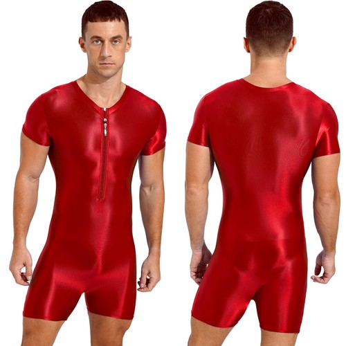 Traje de baño de una pieza brillante para hombre Traje de neopreno para surf Cremallera frontal Mono Traje de baño - Imagen 43 de 77