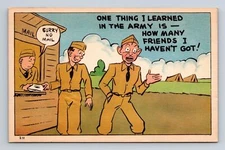 Military Humor No Mail Learned In The Army Friends Haven't Got Postcard Linen