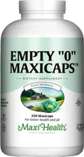 Maxi Health Kosher Empty vegetable capsules Zero - 250 vegetable capsules