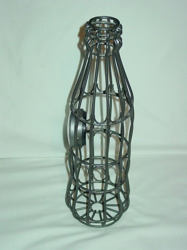 Rare HTF Coca Cola WIRE FORM COKE BOTTLE CLOCK San Francisco Slide "Bones" Art - Picture 10 of 13