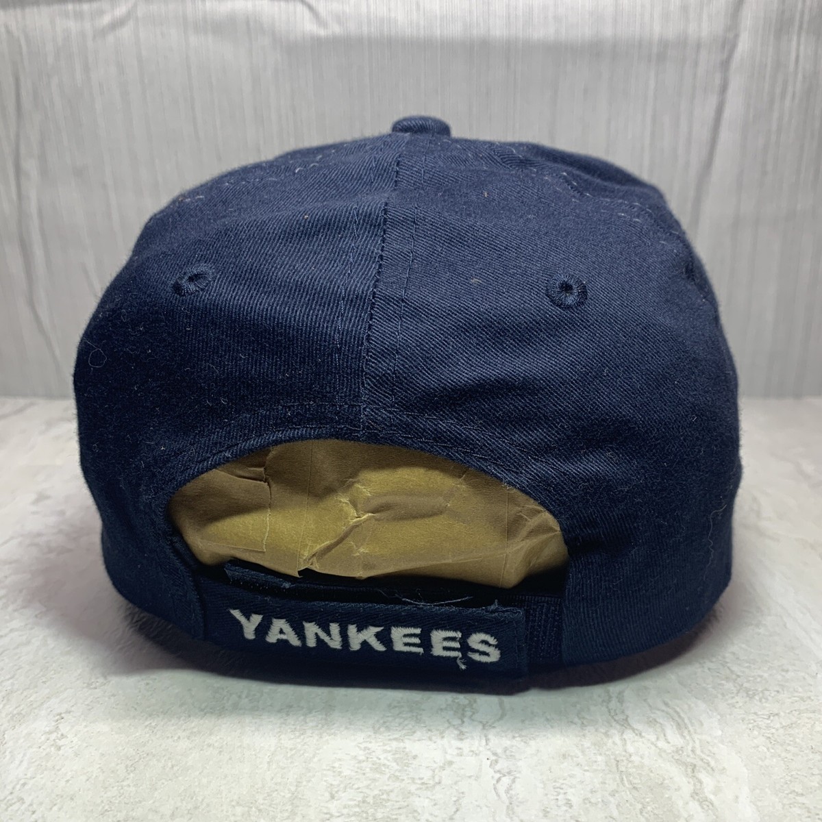 New York Yankees Hat Cap Strap Back Blue White MLB Baseball Stingy