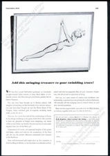 1941 George Petty pinup woman on swing art Esquire vintage print ad