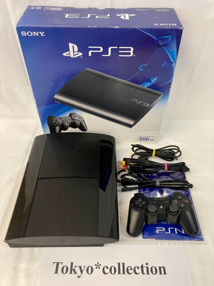 SONY PlayStation 3 PS3 CECH-4300C Charcoal Black 500GB Game Console Full  Box F/S