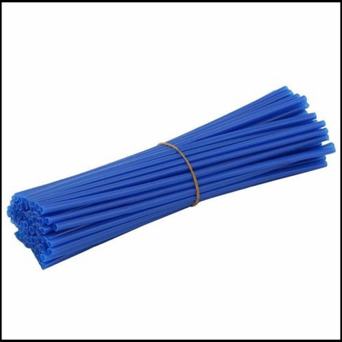 1x Pack Wheel Spoke Wraps Spoke Skins Covers Blue Motocross For kawasaki KLX250S - Imagen 2 de 4