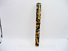 Jos.Lipic Black and Pearl Flat Top Fountain Pen-l4k medium nib-working