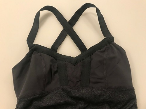 Lululemon Activewear Top Adjustable Cinched Pull Cord Sides CrossBack w Bra - Picture 10 of 10