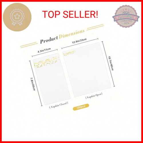 100 Pack Paper Hand Towels for Bathroom Guest Towels Soft Absorbent Paper Napkin - Picture 2 of 2