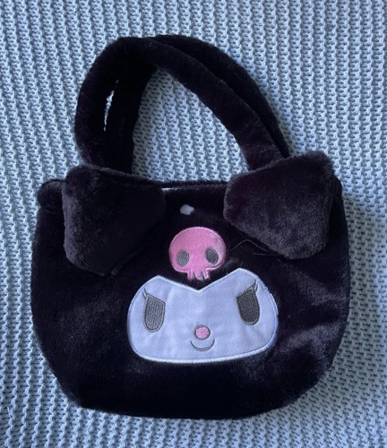 NEU Sanrio Plüsch Handtasche / Kosmetiktasche für Mädchen - Kuromi - schwarz - Bild 4 von 7