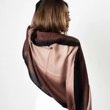 Handmade Luxury Cashmere & Merino Scarf, Umbra Mink