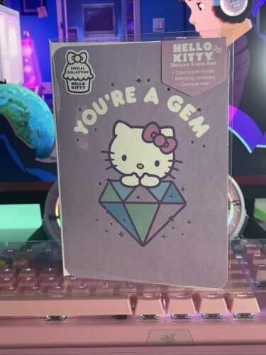 2024 Sanrio Hello Kitty You're A Gem Blank Greeting Card Set Envelope Seal Speci