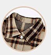 KevaMolly Damen Langarm Karo Flanell Jacke Freizeit Boyfriend Button Down #2 - Bild 3 von 11