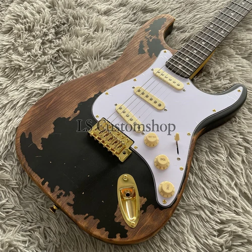 Custom Shop John Mayer "Black One" Old ST Electric Guitar Aged Super Heavy Relic