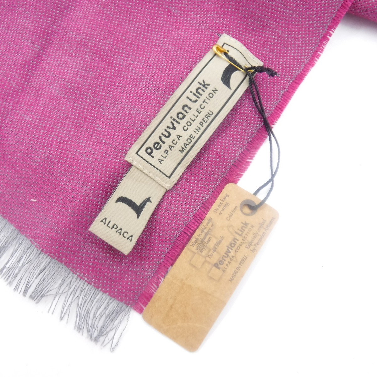 Peruvian Link Double-Sided Woven Alpaca Silk Scarf Shawl  display picture 1