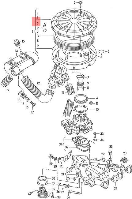 Mushroom valve VKG VAG 026129820 for air filter 035129607K 