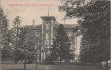 Postcard Greenville Hall Thiel College Greenville PA 