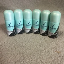 Lot of 6 DEGREE Ultraclear Black + White 1oz Antiperspirant Dry Spray Travel