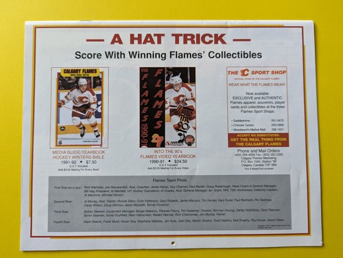 1991-92 Calgary Flames Official Calendar Shoppers Drug Mart #2 - Bild 3 von 3