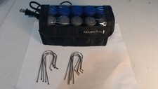 Remington H1015 Compact Ceramic Hot Ionic Rollers 5 Lg 5 Med 10 clips Tested