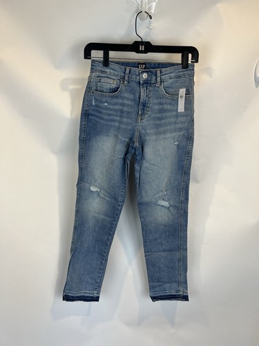 Gap Kids Girls SZ 14 High Rise Pencil Slim Jeans With Wash well NWT - Picture 2 of 4