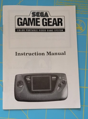 Système de jeu vidéo portable Game Gear Sega manuel d'instructions seulement - Photo 1/7