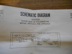 General Electric 27" double wall oven GE P-7 DIAGRAM Schematic Wiring