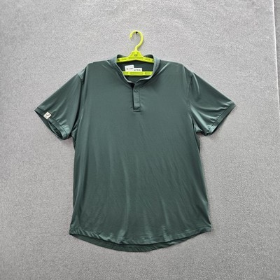 Mantra Catalyst Men Polo XL Green Golf Performance Polo Button Short Sleeve
