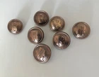 7-Civil War R- Buttons Rifleman  Solid Cast in Red Brass  Reproduction