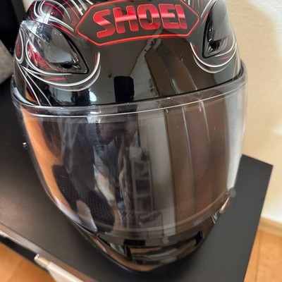 SHOEI XR-1100 Full Face Helmet Black Red Flame Size M Limited From