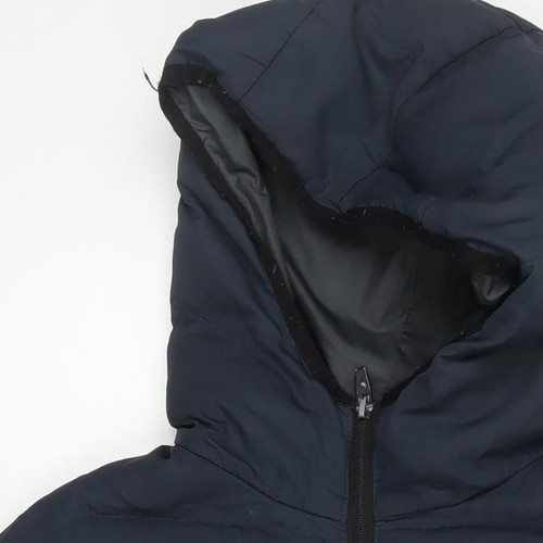 Brave Soul Mens XL Blue Hooded Puffer Jacket Winter - Picture 11 of 12