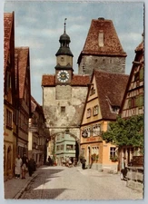 Postcard Roder Arch Markus Tower Rothenburg ob der Tauber Germany 6 x 4 in