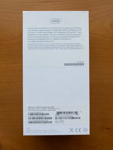 iPhone 6s 64GB BOX ONLY & Packaging With Earpods (never used) and Case - 第 5/10 張圖片