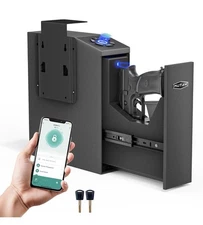 Biometric Slider Handgun Safe Quick Access App Fingerprint PIN Key NEW