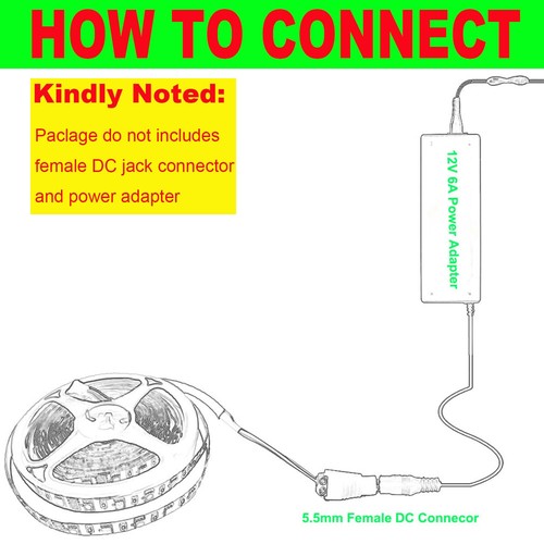 LED Strip Lights, Dimmable SMD 5730(5630 Upgraded) Super Bright DC12V 600 LED... - Picture 9 of 9