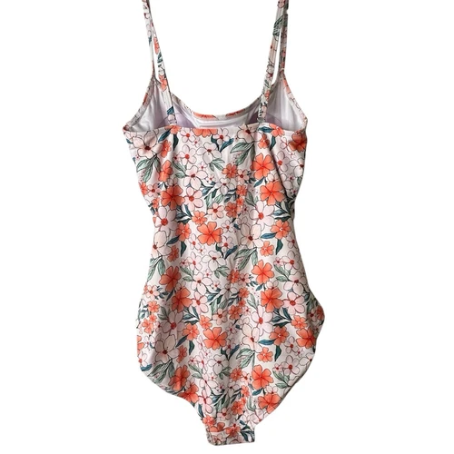 Eomenie Women's Floral One Piece Tummy Control Ruched Swimsuit Medium NEW