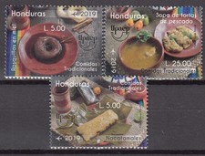 Honduras Courrier Yvert 1485/87 ** MNH UPAEP 2019 - Plats Typiques - Gastronomie