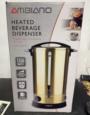 Ambiano Heated Beverage Dispenser 1500 Watt 79160 HOLDS 67.6 CUPS  Adjt 104-212 